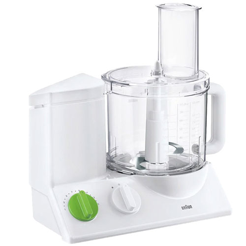 BRAUN Multi Function Food Processor, Silent Strength, 600 W Power, Energy Efficient, Compact Design, Pre Set Speed Function, FP3010 