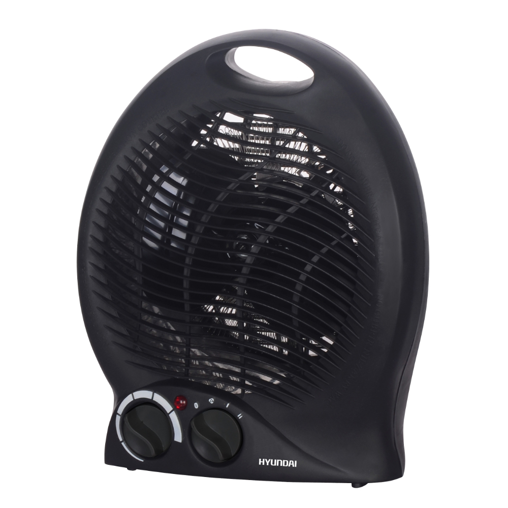 Hyundai Fan Heater, 2 Heating Settings Cool/Warm/Hot, Black, HYU-FH2002