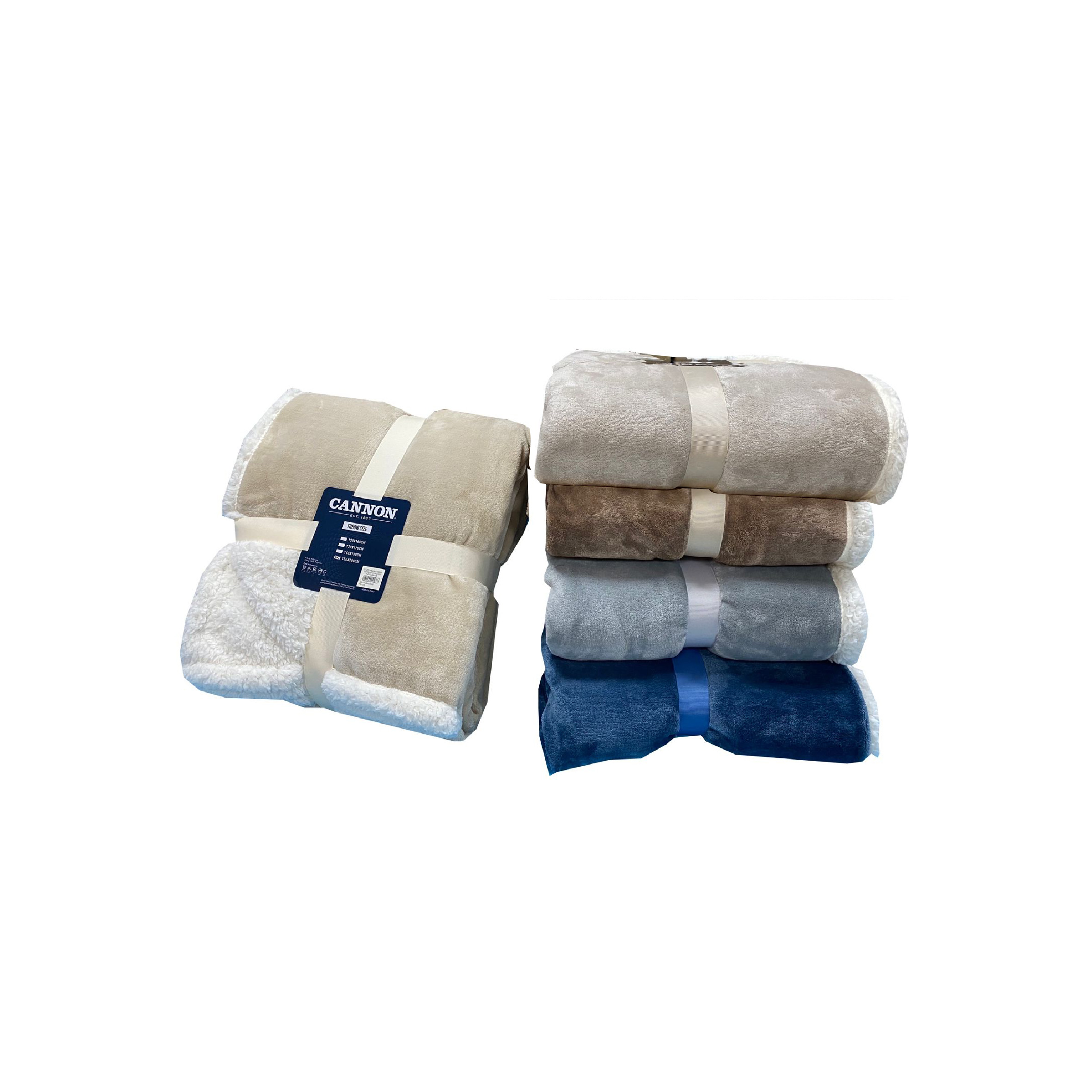 C Clction Blanket 150X200 Polyste Flannel Solid Fleece 280Gsm Grey D, MF-BK-CN-150-FL-GRYD