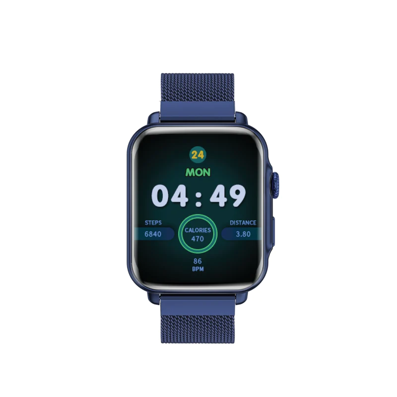 Promate Smart Watch With Handsfree Support , Heart Rate Sensor Blue, CLC-B18BLUE