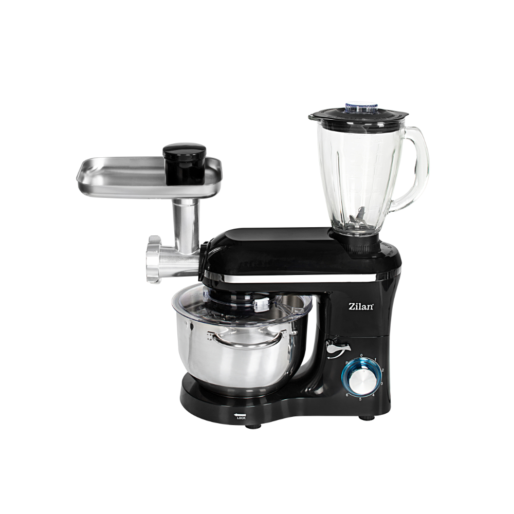 Zilan Multifunctional Stand Mixer With Blender And Mincer 5.5L Bowl, 1.5L Blender, 1400W, Black, ZLN1772