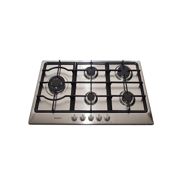 France BUILT-IN Top 90CM, 5 Burners, Cast Iron, Ignition, INOX, FRN-PLUX95X