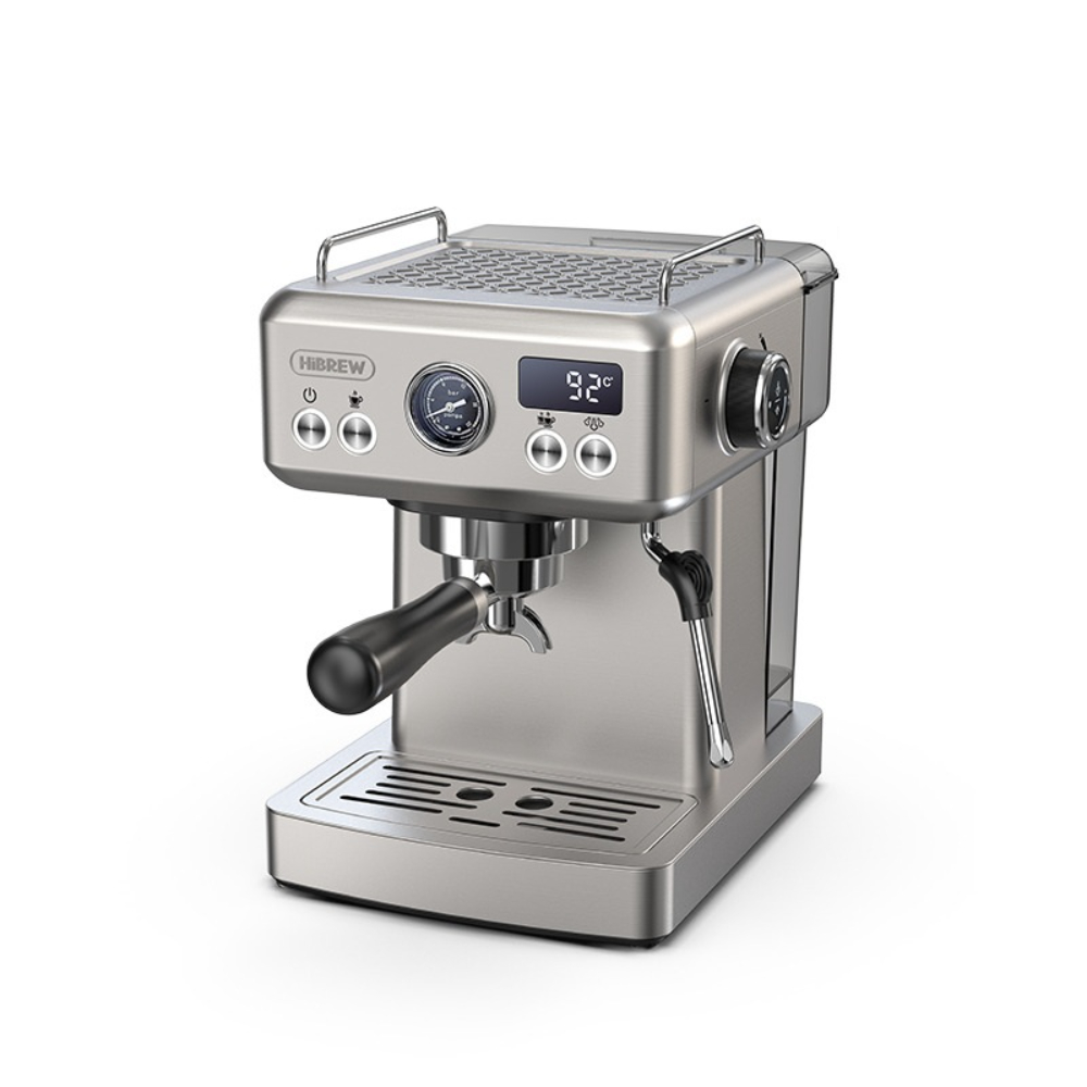 Hi-Brew Semi-Automatic Espresso Machine, 20 Bar Temoreture Regulation, Port Filter 58mm Steam Regulation Set Coffee Pre-Brew Time, HBRW-H10A