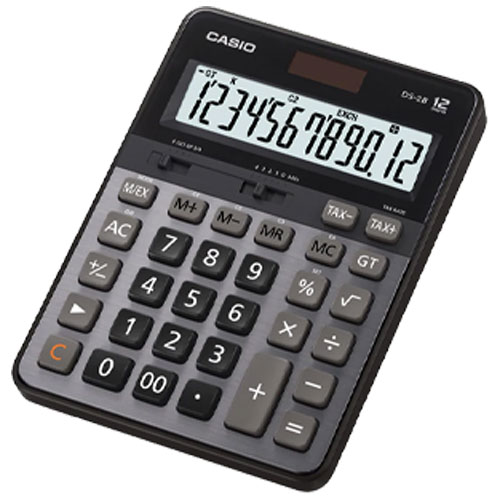 Casio Heavy Duty Calculator, Extra Large Display, Tax&Exchange, 12Digits, CAS-DS2B