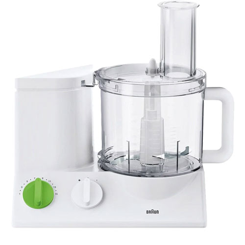 BRAUN Multi Function Food Processor, Silent Strength, 600 W Power, Energy Efficient, Compact Design, Pre Set Speed Function, FP3010 