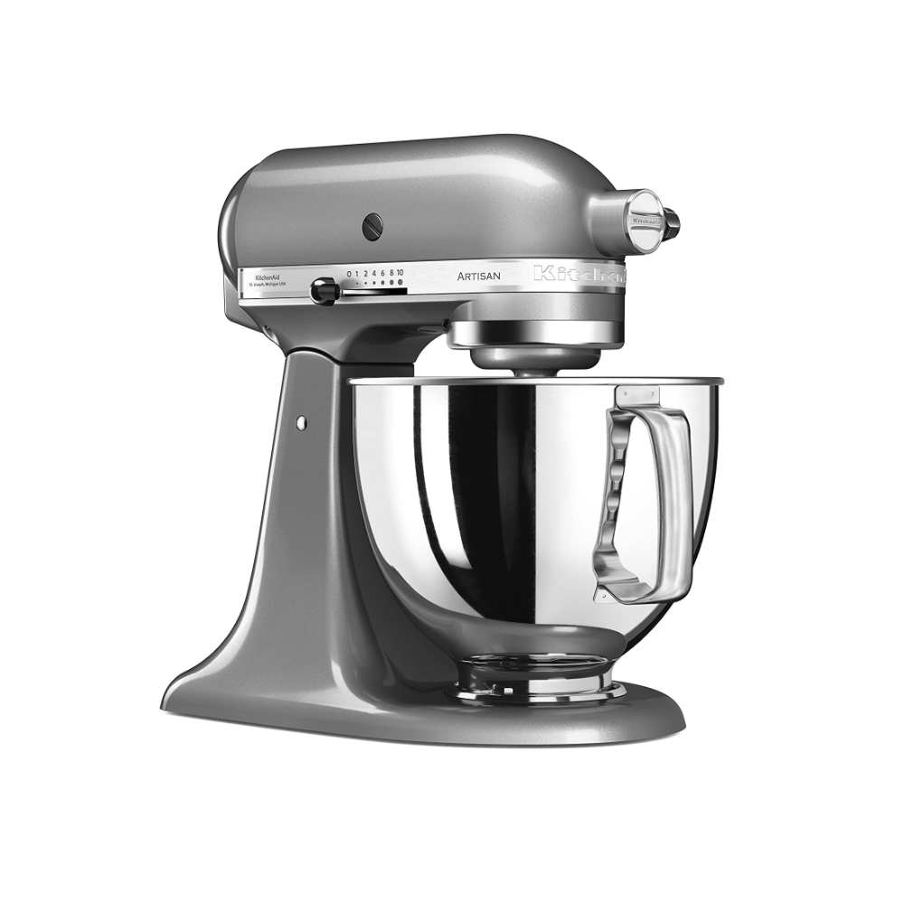 Kitchen Aid Artisan Stand Mixer, 4.8L Capacity, 10 Speed Solid State Control, 220-240V Voltage, Contour Silver, 5KSM125ECU