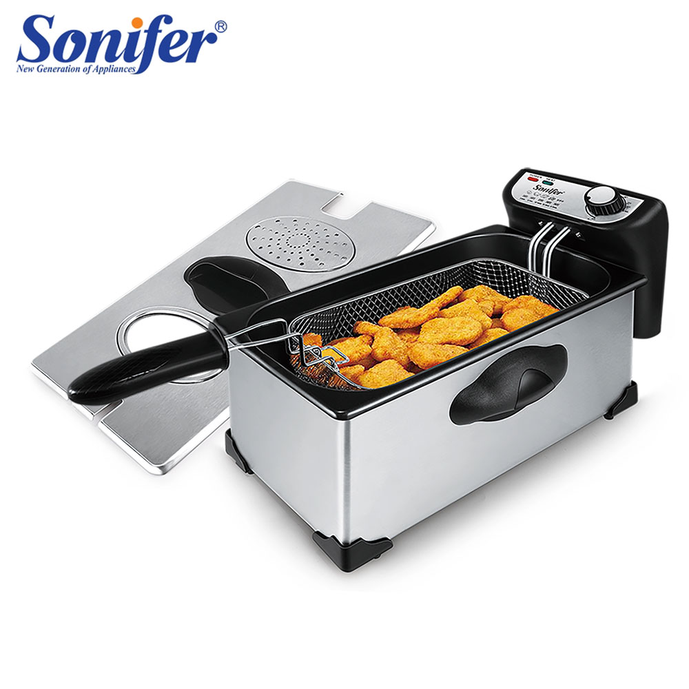 Sonifer Stainless Steel Deep Fryer with 2200W Power 3L Oil Capacity SF-1001