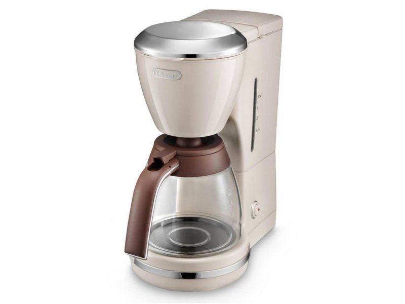 DELONGHI DRIP COFFEE MAKER, 1.25L (10 CUPS), KEEP WARM PLATE, WATER LEVEL DISPLAY, CHROME RINGS, AUTO OFF, DKC-ICMO210BG    
