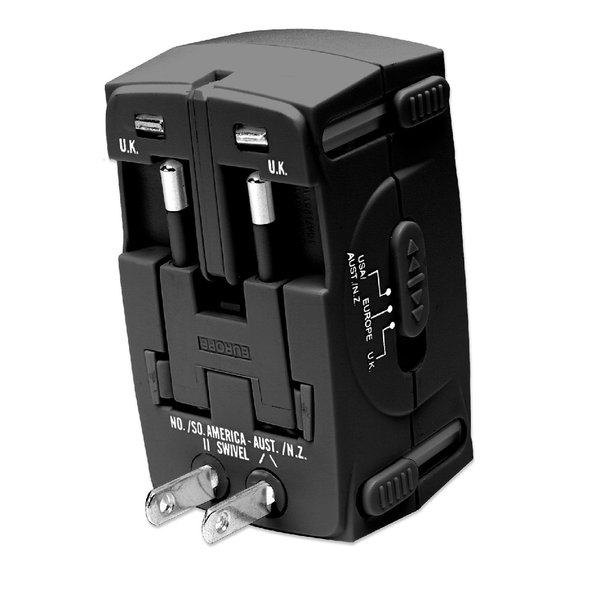 Manhattan Universal Power Plug Adapter, 150 J Surge Protection, 100007