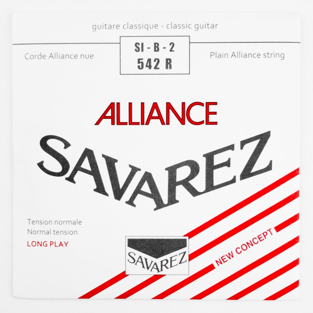 Savarez 542R Red Alliance Nylon Classical Guitar Single String 2-B, Normal Tension, C.SAVAREZ/2
