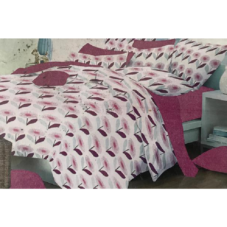 Coventry 4 pcs double | White/Dark Pink/Grey, 2120WDPG