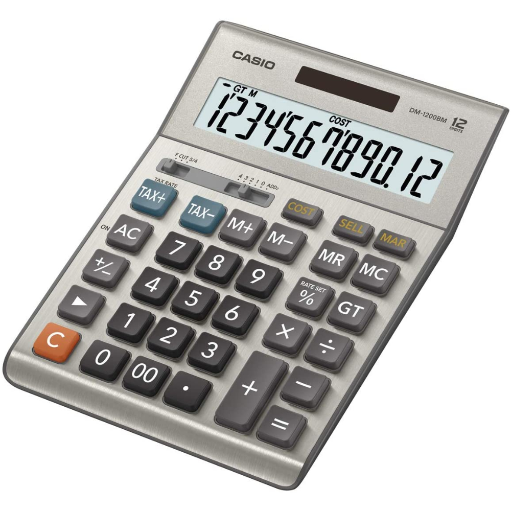 Casio Desk Calculator, DM-1200BM-W-DP 