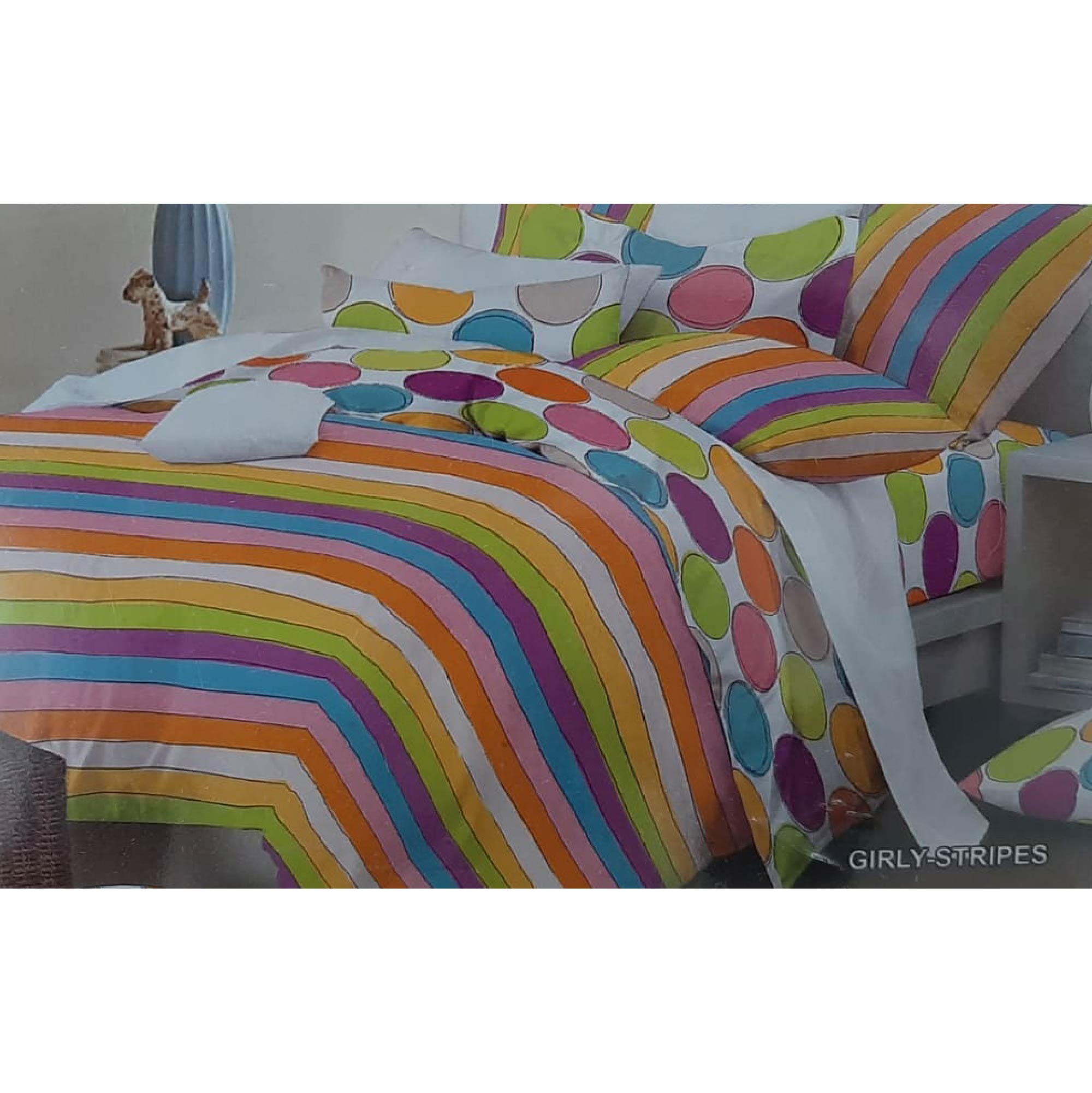 Windsor Rainbow Luxury Bed Linen Collection Double, WIN-8407Rainbow