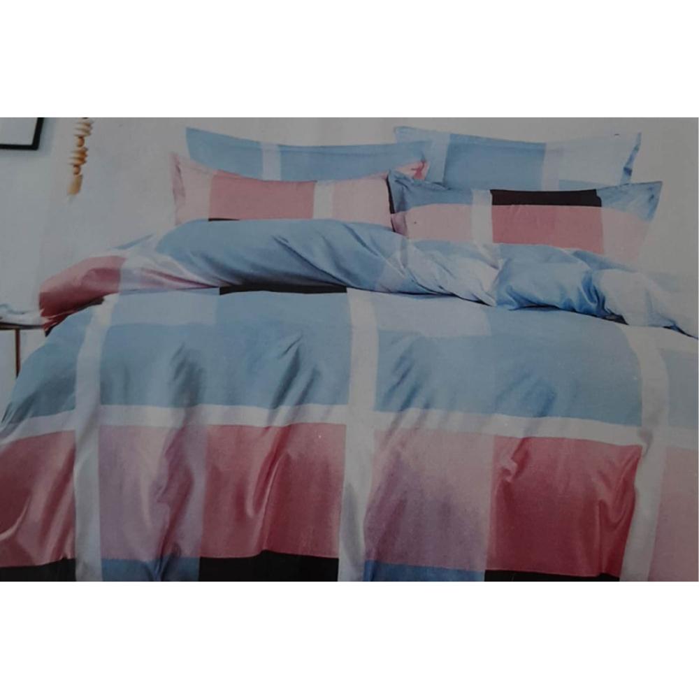 Zenith Blue/Pink/White Bedset Printed Single 3 Pcs, ZEN-3829BLPKW