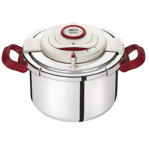 Tefal Clipso Precision Pressure Cooker with Timer and Strainer, 8 Liters, P4411462