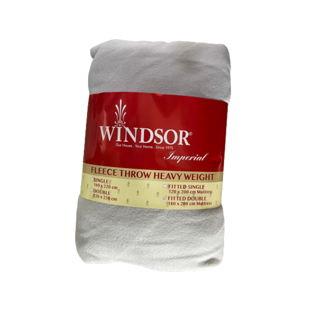 Windsor, Promo Polar Fleece Fitted Sheet Double (Light Grey), PRM-9999LG