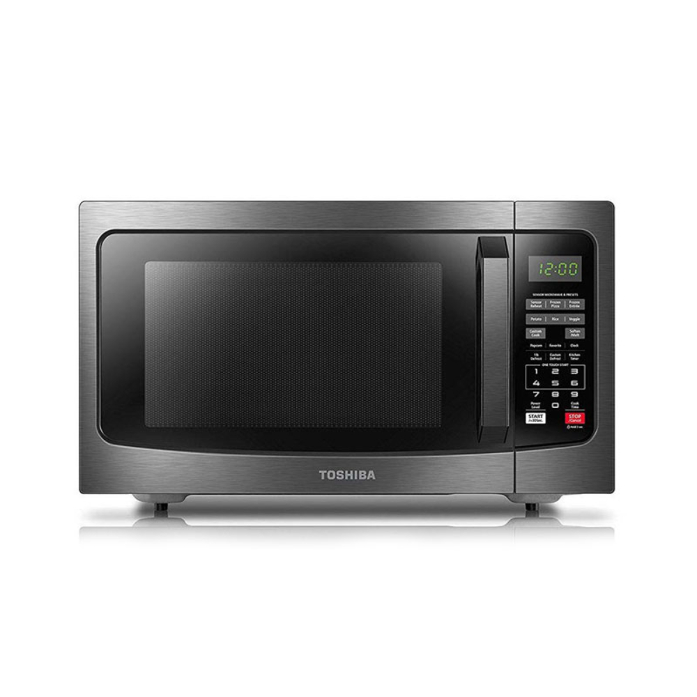 Toshiba Microwave Oven, 42L, 3 In 1 Grill + Fan Black Stainless, ML-EC42S(BS)