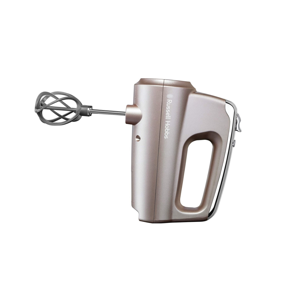 Russell Hobbs Hand Mixer, 4 Speeds + Turbo Function, 2Helix, Whisks, 2 Dough Hooks, 350W, S/S, 25892-56