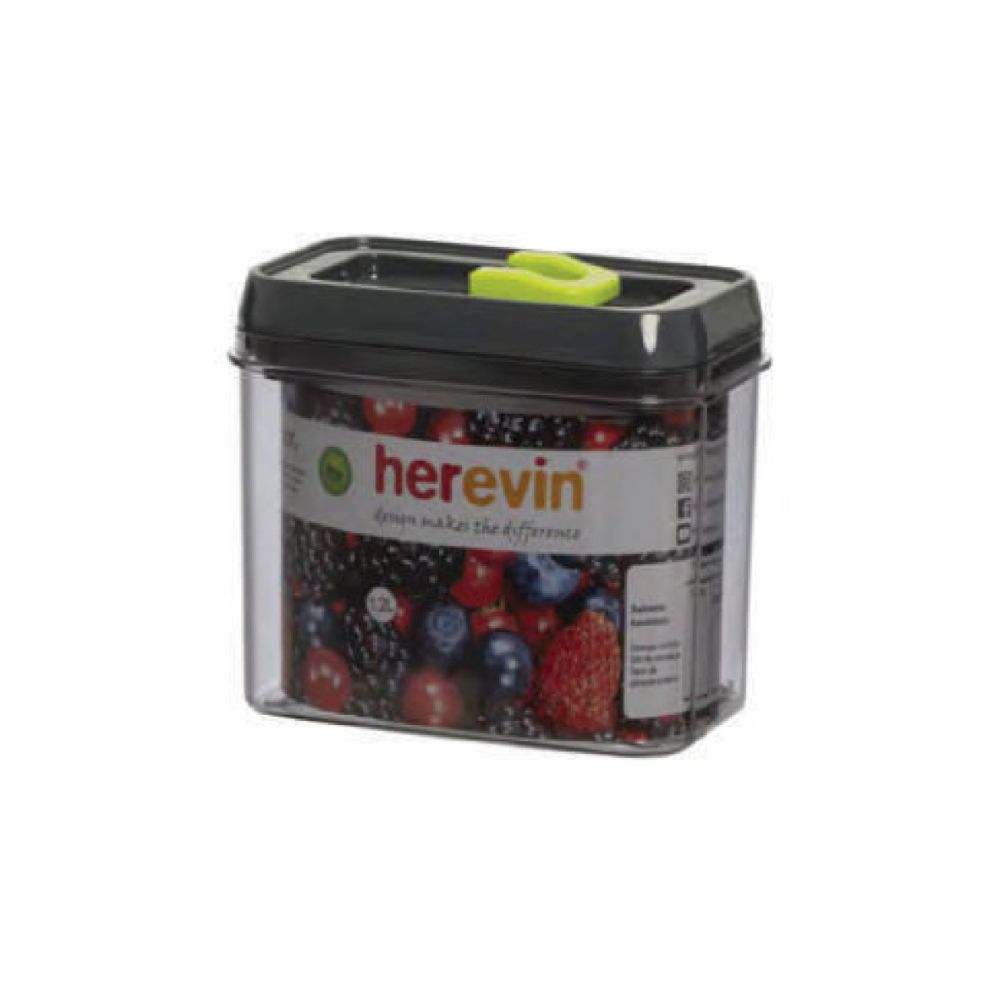 Herevin Storage Canister 1.2LT Grey With Green, 161178-560G