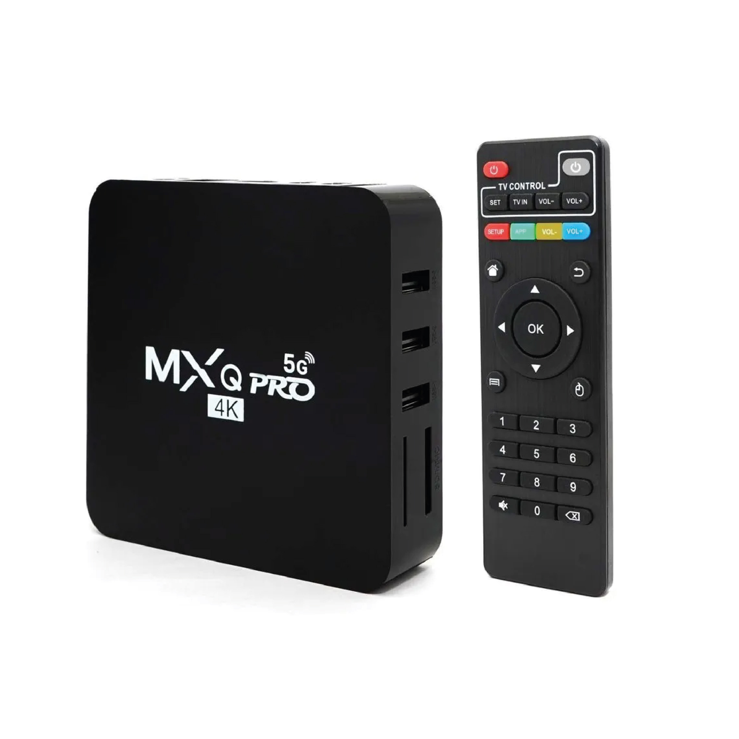 MXQ Pro Android TV Box 5G, 4K, CPU 64BIT, CPU 4 Core, 4K UHD, Hevc H.265, MXQPRO