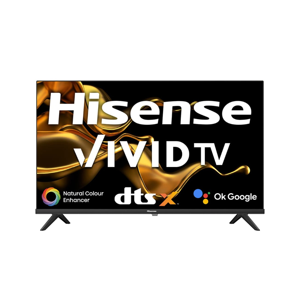 Hisense TV 43-Inch, HD Smart FHD Smart OS Vidaa U4, 2USB+2HDM, Motion Rate 50Hz, Frameless Google Assistant, Bluetooth, 43A4G